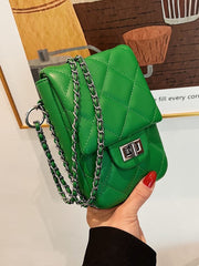 Women's Lock Catch Mobile Phone Bag Ins street