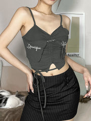 Solid Color Slim Letter Embroidered Stealth 2023-03-14 InsStreet