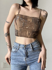 Solid Color Slim Fit Street Fashion Backless Camisole 2023-03-14 InsStreet