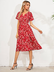 Theodora Floral Ruffle Mini Dress - FINAL SALE SUGA-001