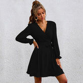 Meet And Greet Satin Drape Dress - Black Ins Street