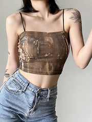 Solid Color Slim Fit Street Fashion Backless Camisole 2023-03-14 InsStreet