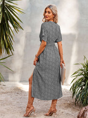 Woodloch Adjustable Printed Kimono Maxi Dress Ins Street