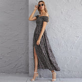 Grayson Smocked Printed Maxi Dress Ins Street