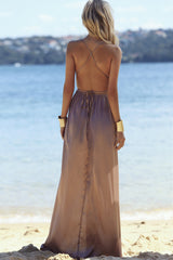 Shelton Tencel Striped Versatile Halter Dress Ins Street