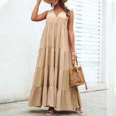 Good As Gold Tiered Tassel Midi Dress Ins Street