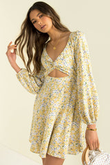 Lowri Floral Long Sleeve Cutout Maxi Dress Ins Street