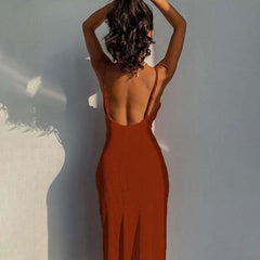 Magic Moments Ribbed Knit Midi Dress - Faded Red Ins Street