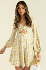 Lowri Floral Long Sleeve Cutout Maxi Dress Ins Street