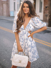 Best Of Times Printed Pocketed Knotted Romper - FINAL SALE InsStreet