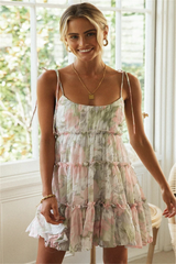 Floral Summer Boho Mini Dress Ins Street