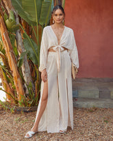 Rosales Striped High Rise Slit Pants Ins Street