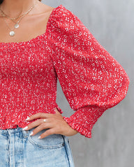 Serrano Smocked Peplum Crop Top Ins Street