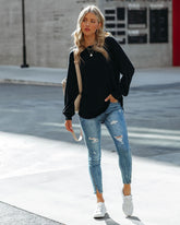 Serafina Knit Raglan Top - Black Ins Street