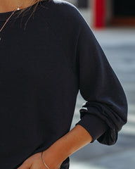 Serafina Knit Raglan Top - Black Ins Street