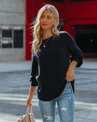 Serafina Knit Raglan Top - Black Ins Street