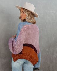 Spiced Pumpkin Colorblock Knit Cardigan - Blue Multi - FINAL SALE Ins Street