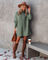 Suzy Turtleneck Tunic Sweater - Olive Ins Street