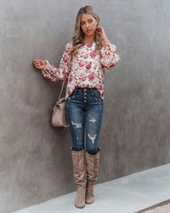 Truffle Floral Blouse - FINAL SALE ON T-001