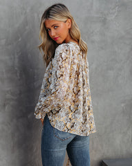 The Golden Days Printed Blouse THML-001