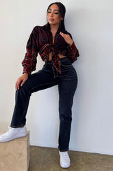 Valencia Vintage Stretch Straight Leg Jean - Black Ins Street