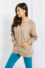 Petal Dew Rather Be Home Heathered Zip-Up Hoodie Ins Street