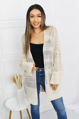 Leto Open Front Openwork Cardigan Ins Street