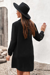 Leopard Patch Textured Shirt Dress Ins Street