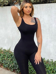 Yoga Slimming Backless Buttocks Lifting Sports Jumpsuit Ins street