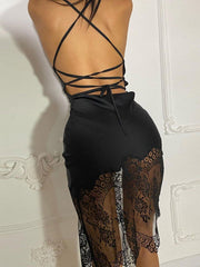 Sling transparent backless dress 2023-03-14 InsStreet