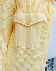 Allister Cotton Thermal Shacket - Yellow - FINAL SALE BUCK-001