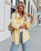 Allister Cotton Thermal Shacket - Yellow - FINAL SALE BUCK-001