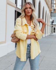 Allister Cotton Thermal Shacket - Yellow - FINAL SALE BUCK-001