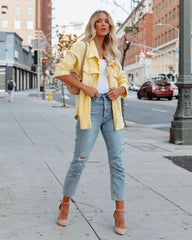 Allister Cotton Thermal Shacket - Yellow - FINAL SALE BUCK-001