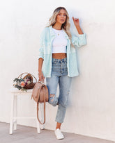 Allister Cotton Thermal Shacket - Light Blue - FINAL SALE BUCK-001