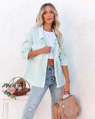 Allister Cotton Thermal Shacket - Light Blue - FINAL SALE BUCK-001