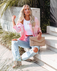 Allister Cotton Thermal Shacket - Light Pink - FINAL SALE BUCK-001