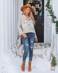 Allister Cotton Thermal Shacket - Stone - FINAL SALE BUCK-001