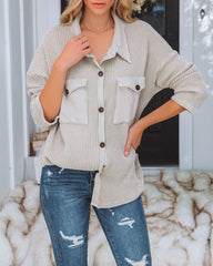 Allister Cotton Thermal Shacket - Stone - FINAL SALE BUCK-001