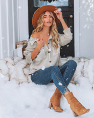 Allister Cotton Thermal Shacket - Stone - FINAL SALE BUCK-001