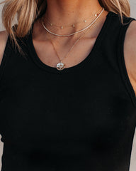 Anytime Cotton Tank - Black OLIV-001