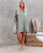 Artessa Paint Splatter Pocketed Tencel Shirt Dress InsStreet