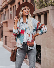 Ashbury Pocketed Woven Contrast Denim Jacket - FINAL SALE InsStreet