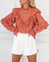 Atherton Embroidered Ruffle Blouse - FINAL SALE InsStreet