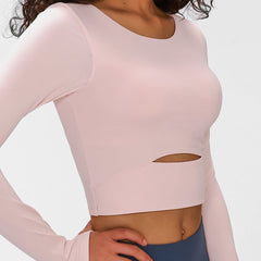 Long Sleeve Cropped Top With Sports Strap Ins Street