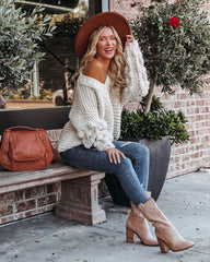 Blanket Of Snow Handmade Chunky Knit Sweater - Soy Milk - FINAL SALE InsStreet