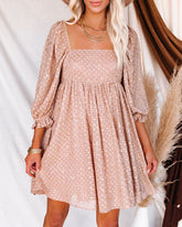 Bridgerton Metallic Swiss Dot Babydoll Dress Ins Street