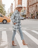 Bridgeview Pocketed Plaid Coat - Grey - FINAL SALE Ins Street