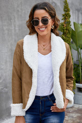 Lapel Collar Long Sleeve Coat Ins Street