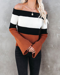 Carmen Bell Sleeve Off The Shoulder Sweater Top Ins Street